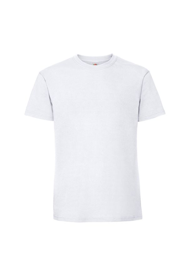 FRUIT OF THE LOOM - Męska Koszulka Iconic Premium Ringspun Cotton T-shirt. Kolor: biały