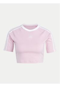 Adidas - adidas T-Shirt 3-Stripes Baby IP0664 Różowy Slim Fit. Kolor: różowy. Materiał: bawełna #4