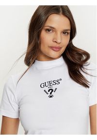 Guess Sukienka codzienna V4YK02 KCDH1 Biały Slim Fit. Okazja: na co dzień. Kolor: biały. Materiał: bawełna. Typ sukienki: proste. Styl: casual