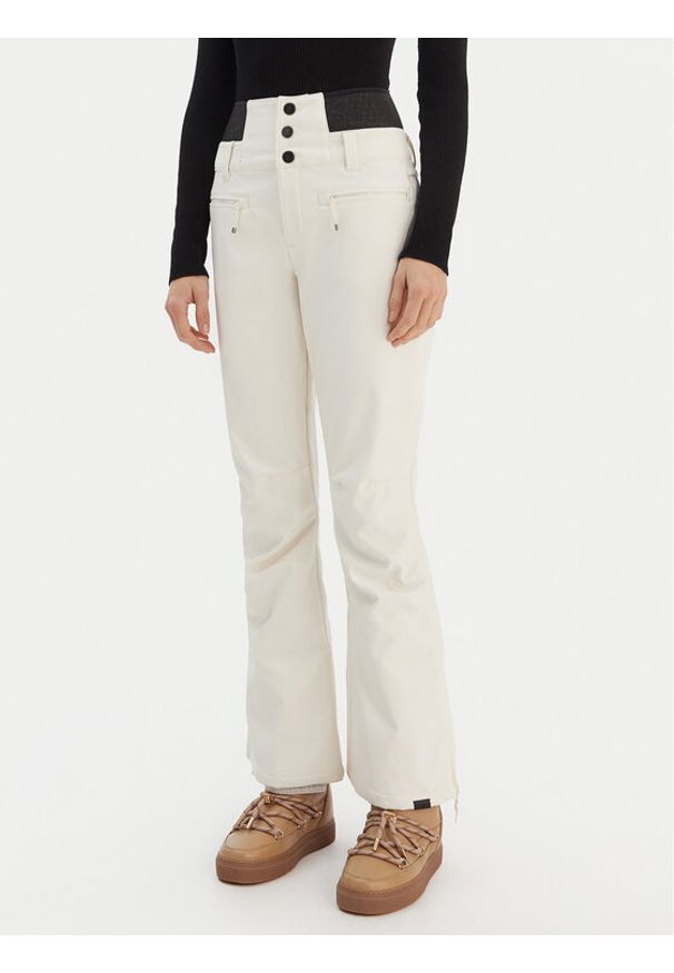 Roxy Spodnie snowboardowe Rising High ERJTP03295 Biały Skinny Fit. Kolor: biały. Materiał: syntetyk. Sport: snowboard
