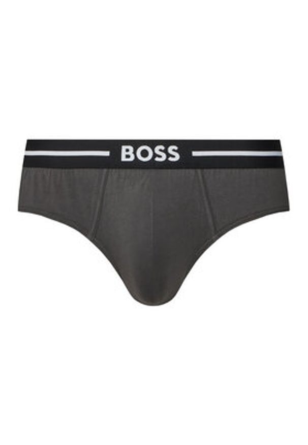 BOSS Komplet 3 par slipów 50531706 Szary. Kolor: szary. Materiał: bawełna