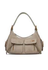 Pinko - PINKO Torebka Cargo Bag Classic PE 25 PLTT 102794 A29N Szary. Kolor: szary. Materiał: skórzane, zamszowe