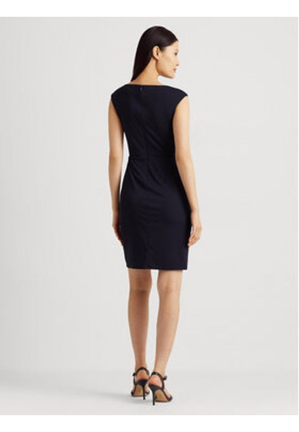 Lauren Ralph Lauren Sukienka koktajlowa 253906356001 Granatowy Regular Fit. Kolor: niebieski. Materiał: syntetyk. Styl: wizytowy