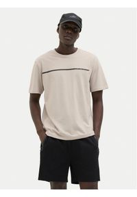Jack & Jones - Jack&Jones T-Shirt Fusion 12273120 Beżowy Regular Fit. Kolor: beżowy. Materiał: syntetyk
