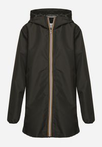 Born2be - Ciemnozielona Kurtka Wiatrówka o Wydłużonym Fasonie z Kapturem Axerinta. Typ kołnierza: kaptur. Kolor: zielony. Styl: klasyczny #6