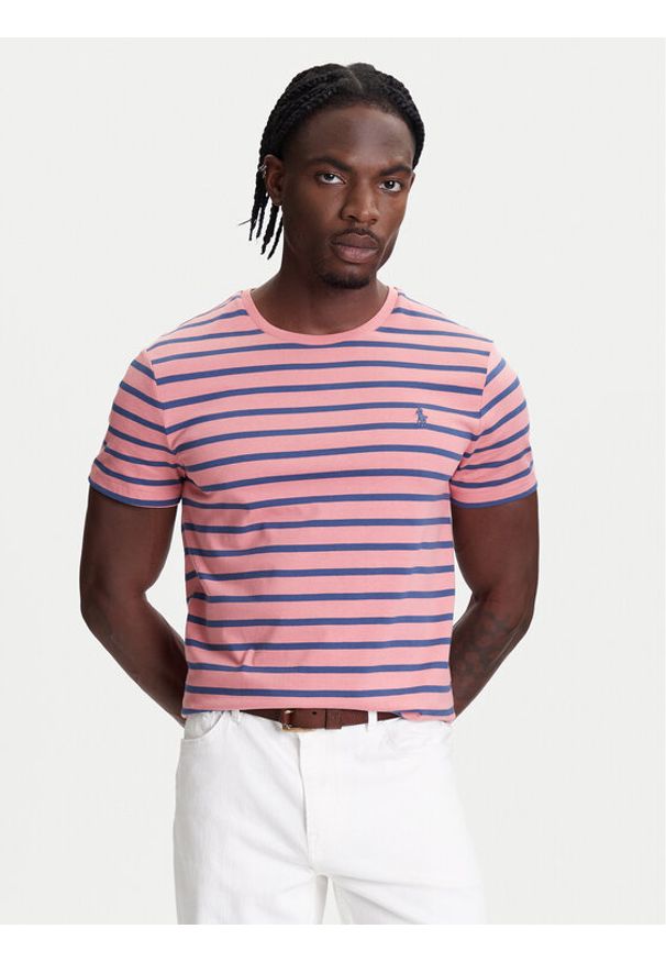 Polo Ralph Lauren T-Shirt 710938134010 Czerwony Custom Slim Fit. Typ kołnierza: polo. Kolor: czerwony. Materiał: bawełna