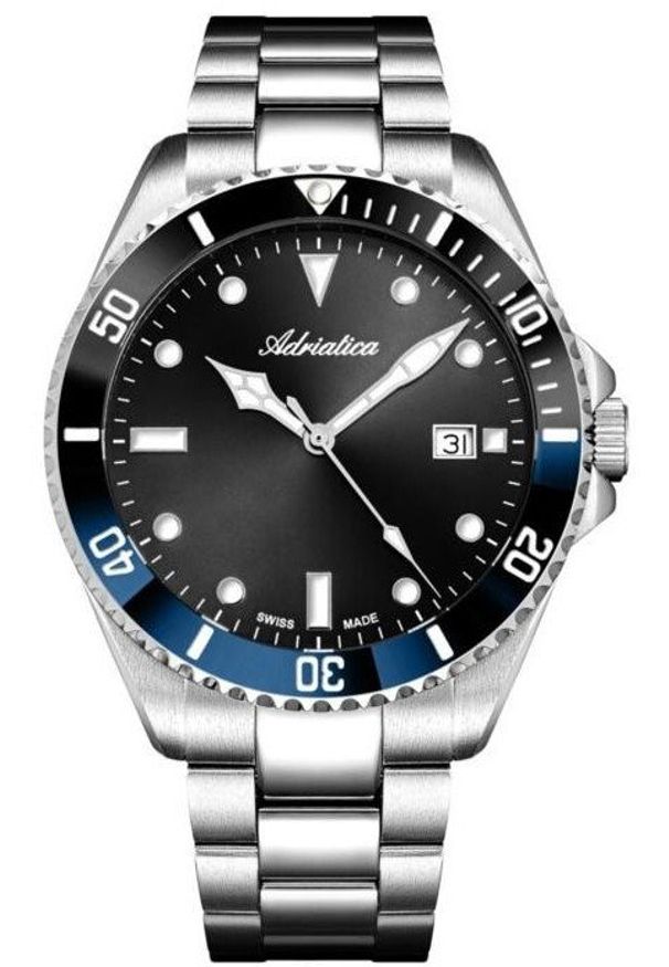 Zegarek męski Adriatica A8347.Y194QT srebrny. Kolor: srebrny