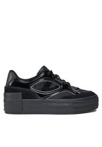 Calvin Klein Jeans Sneakersy Bold Vulc Flatf Lace Mix Mg Lum YW0YW01295 Czarny. Kolor: czarny. Materiał: skóra #1