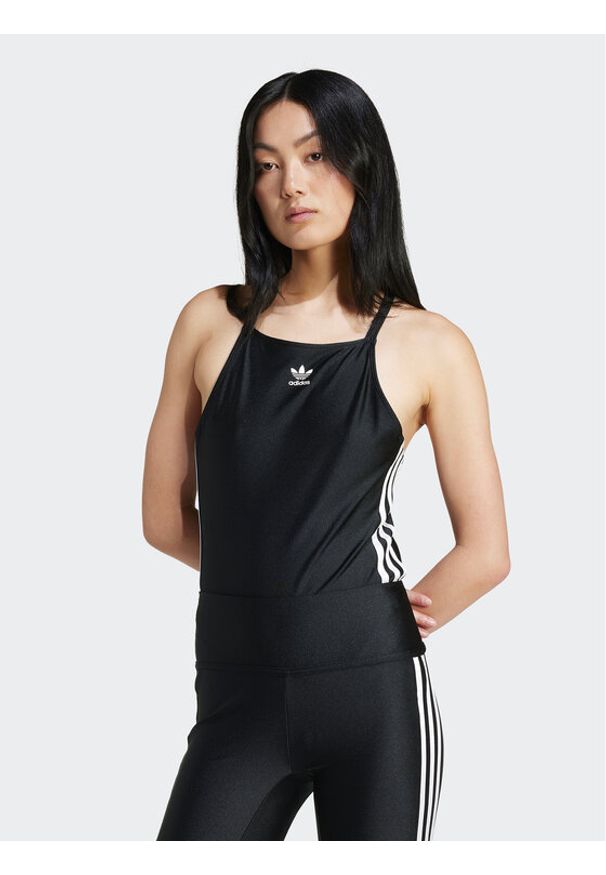 Adidas - adidas Body 3-Stripes IU2430 Czarny Slim Fit. Kolor: czarny. Materiał: syntetyk