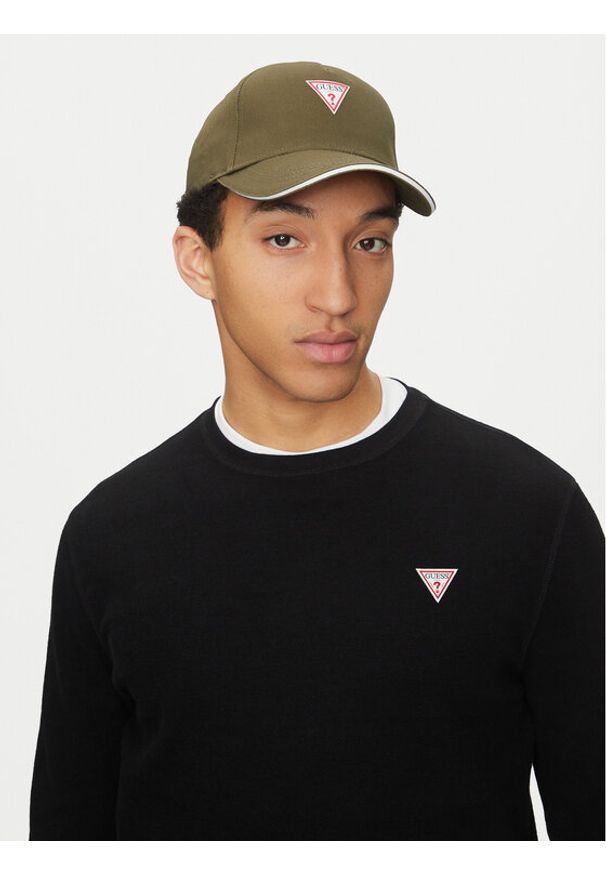 Guess Czapka z daszkiem M3YZ22 WBN60 Khaki. Kolor: brązowy. Materiał: materiał, bawełna