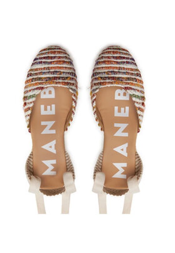 Manebi Espadryle Yucatan Low Wedge Espadrilles G 1.1 WL Kolorowy. Materiał: materiał. Wzór: kolorowy