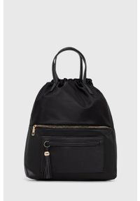 Answear Lab Plecak damski kolor czarny duży gładki. Kolor: czarny. Wzór: gładki. Styl: wakacyjny #1