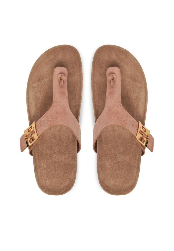 Japonki Tory Burch. Kolor: beżowy