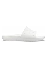 Klapki damskie Crocs Classic Slide. Kolor: biały. Materiał: syntetyk, materiał. Styl: sportowy