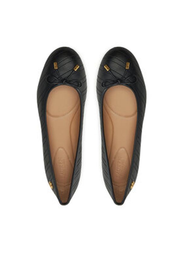 Lauren Ralph Lauren - LAUREN RALPH LAUREN Baleriny Jayna 802951489001 Czarny. Kolor: czarny. Materiał: skóra