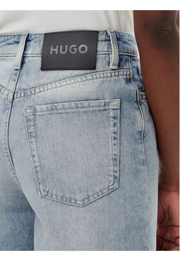 Hugo - HUGO Szorty jeansowe Gelita 50538863 Niebieski Relaxed Fit. Kolor: niebieski. Materiał: bawełna