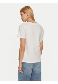 TOMMY HILFIGER - Tommy Hilfiger T-Shirt WW0WW44177 Biały Regular Fit. Kolor: biały. Materiał: bawełna