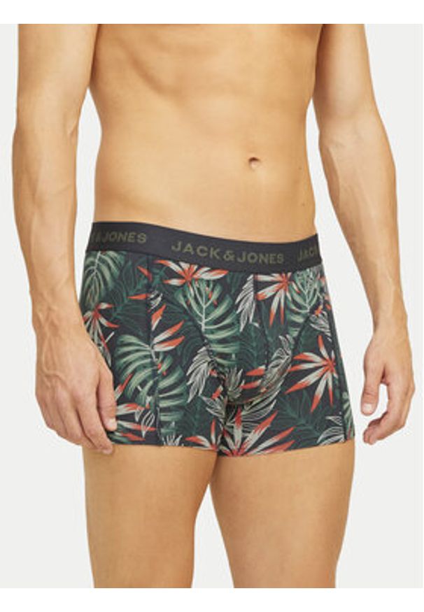 Jack & Jones Komplet 3 par bokserek Loui 12267052 Zielony. Kolor: zielony. Materiał: bawełna
