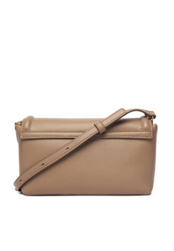 Calvin Klein Torebka Bold Ck Flap Crossbody LV04F1027G Brązowy. Kolor: brązowy. Materiał: skórzane