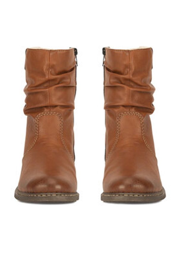 Rieker Botki Z4180-22 Brązowy. Kolor: brązowy. Materiał: materiał