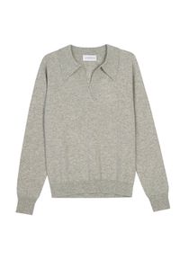 JENESEQUA - Szary sweter z kaszmirem Jasmine. Kolor: szary. Materiał: kaszmir. Długość rękawa: długi rękaw. Długość: długie