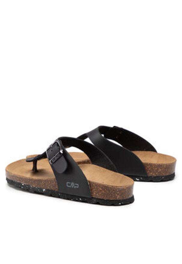 CMP Japonki Eco Mymosa Wmn Flip FLop 3Q91036 Czarny. Kolor: czarny. Materiał: skóra