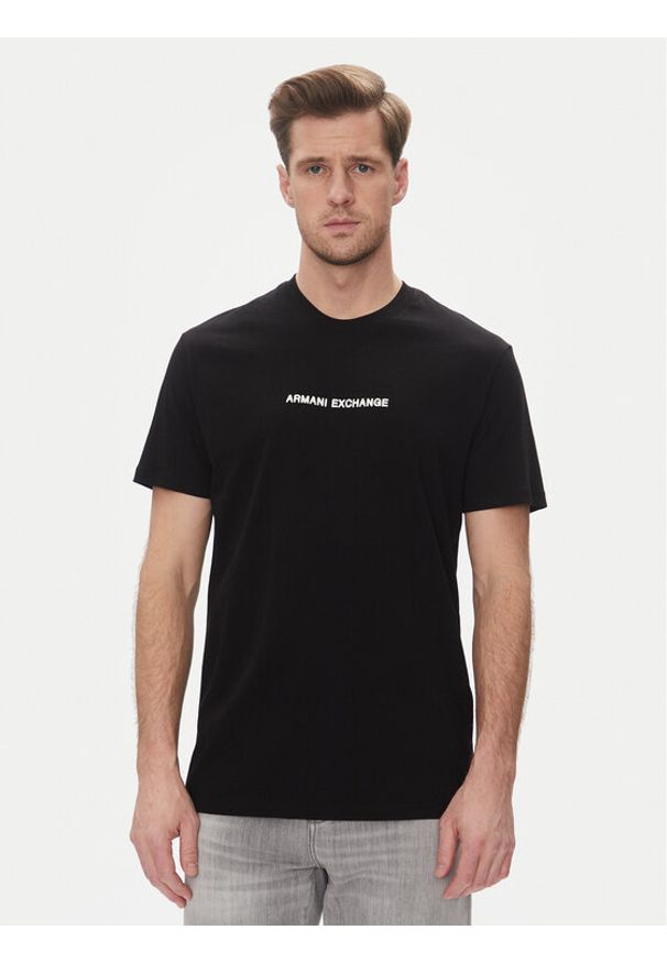 Armani Exchange T-Shirt XM000787 AF12308 UC001 Czarny Regular Fit. Kolor: czarny. Materiał: bawełna