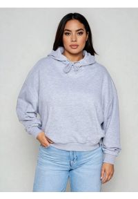 Big-Star - Bluza damska z kapturem szara Susana 901. Typ kołnierza: kaptur. Kolor: szary. Materiał: bawełna, żakard, poliester #6