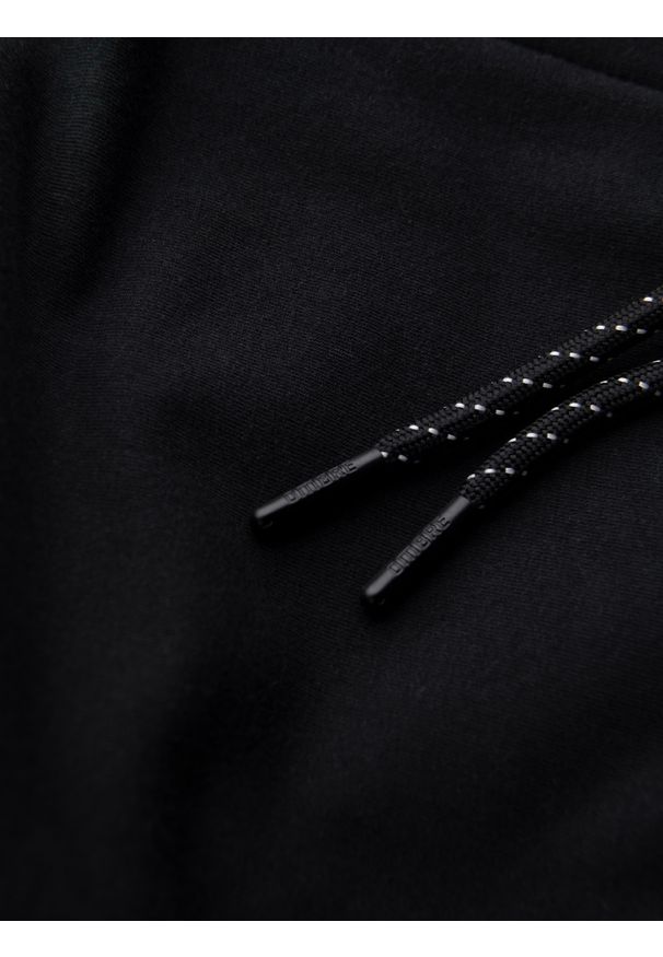 Ombre Clothing - Męskie spodnie dresowe z logotypem – czarne V1 OM-PASK-0167 - XXL. Kolor: czarny. Materiał: dresówka. Wzór: nadruk, jednolity. Styl: elegancki