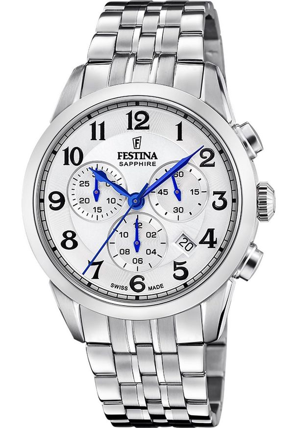 Zegarek Festina Zegarek męski Festina F20040-1 srebrny. Kolor: srebrny