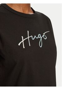 Hugo - HUGO T-Shirt Damacia 50535491 Czarny Regular Fit. Kolor: czarny. Materiał: bawełna