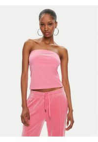 Juicy Couture Top Babey JCWCT23310 Różowy Slim Fit. Kolor: różowy. Materiał: bawełna #1