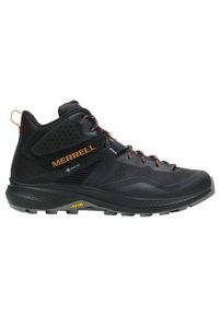 Buty trekkingowe męskie Merrell Mqm 3 Mid Gtx Gore-tex. Wysokość cholewki: za kostkę. Kolor: czarny. Materiał: materiał, syntetyk. Szerokość cholewki: normalna. Technologia: Gore-Tex