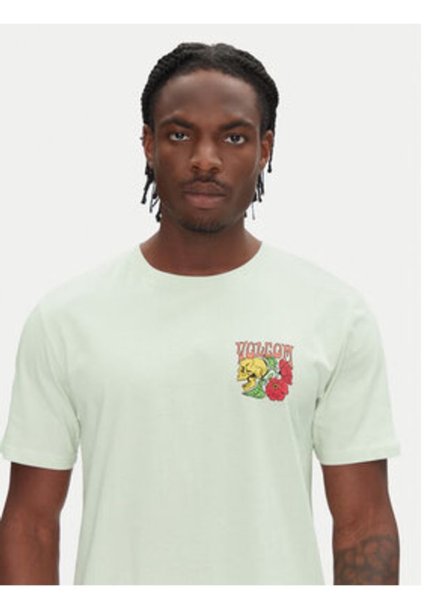 Volcom T-Shirt Tooflow A3512551 Zielony Classic Fit. Kolor: zielony. Materiał: bawełna