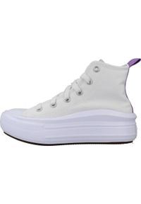 Buty Dziecko Converse Chuck Taylor All Star Move Platform biały. Okazja: na co dzień. Kolor: biały. Materiał: tkanina. Model: Converse All Star