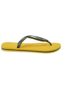 Żółte Japonki Ipanema Modne Obuwie Męskie. Okazja: na spacer, na plażę. Kolor: żółty. Materiał: materiał. Sezon: lato. Styl: wakacyjny #3