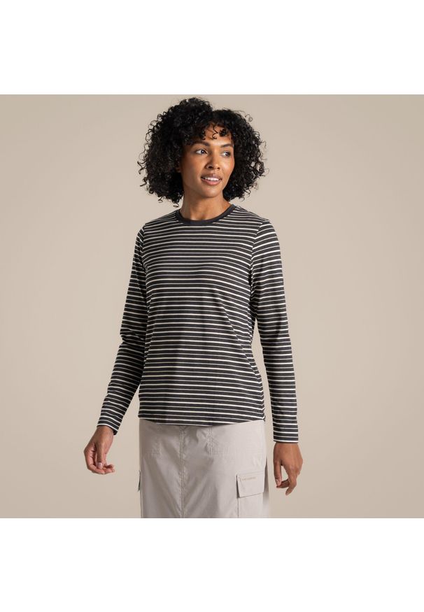 CRAGHOPPERS - Longsleeve damski Craghoppers NosiLife Akona LS Top. Kolor: szary. Długość rękawa: długi rękaw. Sport: turystyka piesza