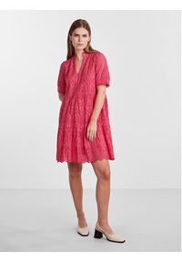 YAS Sukienka letnia Holi 26027163 Różowy Regular Fit. Kolor: różowy. Materiał: bawełna. Sezon: lato #5