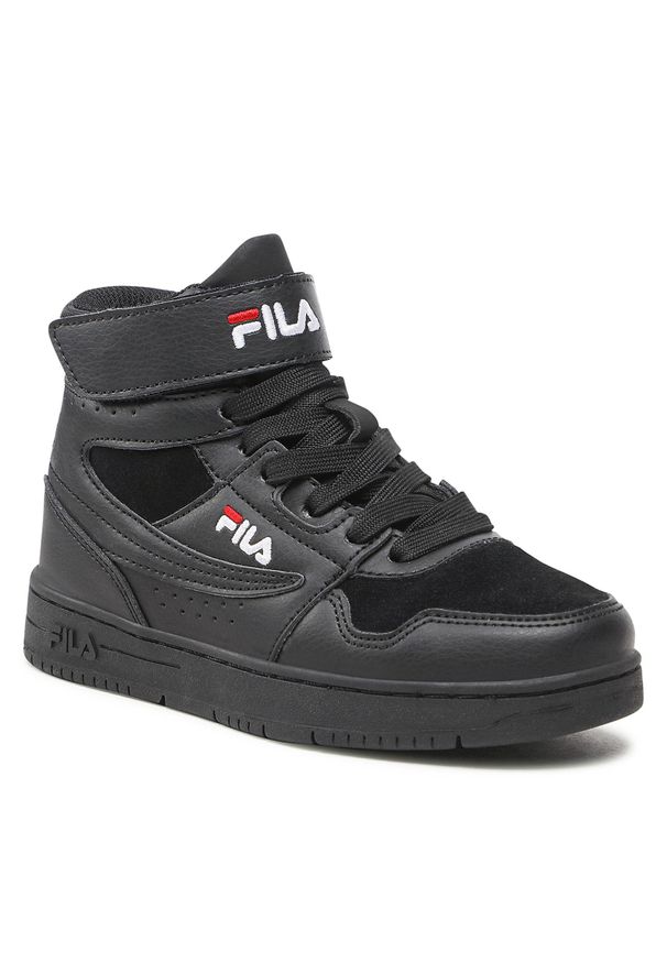 Sneakersy Fila Arcade Velcro Mid Kids FFK0080.83052 Black/Black. Kolor: czarny. Materiał: skóra