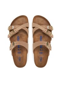 Birkenstock Klapki Franca Sfb 1022973 Beżowy. Kolor: beżowy. Materiał: skóra, nubuk #6