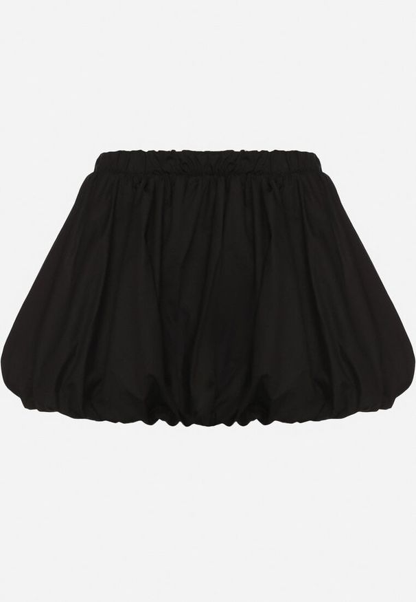 Born2be - Czarna Spódnica Bombka z Gumką w Talii Alivmira. Okazja: na co dzień. Kolor: czarny. Wzór: gładki. Sezon: wiosna. Styl: casual