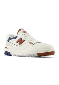 Buty męskie New Balance BB550ESG – beżowe. Okazja: na co dzień. Kolor: beżowy. Materiał: skóra. Szerokość cholewki: normalna #5
