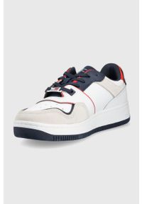 Tommy Jeans sneakersy kolor biały. Nosek buta: okrągły. Zapięcie: sznurówki. Kolor: biały. Materiał: materiał, guma, włókno #2