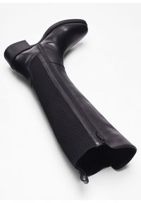 bonprix - Kozaki skórzane. Kolor: czarny. Materiał: skóra. Styl: klasyczny #2