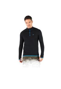 WOOLONA - Koszulka turystyczna męska Woolona Halldor z długim rękawem 100% Merino. Kolor: zielony, czarny. Długość rękawa: długi rękaw. Długość: długie