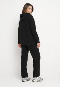 Born2be - Czarny Ocieplany Komplet 2-częściowy z Bluzą i Spodniami Echelon. Kolor: czarny. Materiał: polar, tkanina #4