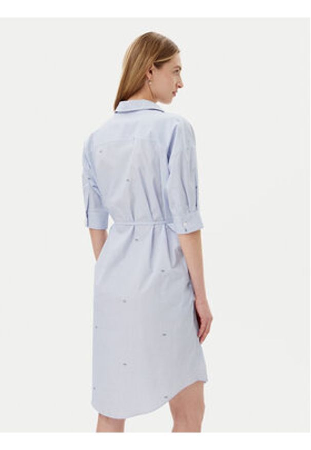 JOOP! Jeans Sukienka koszulowa Dua 30046173 Błękitny Relaxed Fit. Kolor: niebieski. Materiał: bawełna. Typ sukienki: koszulowe