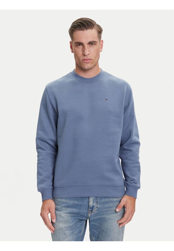 Tommy Jeans Bluza DM0DM20741 Niebieski Regular Fit. Kolor: niebieski. Materiał: bawełna