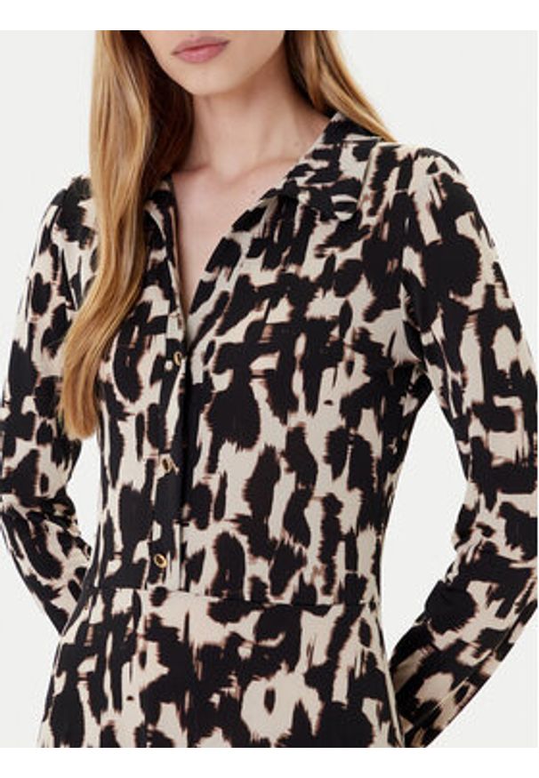 Morgan Sukienka koszulowa 252-RITALA Czarny Regular Fit. Kolor: czarny. Materiał: syntetyk. Typ sukienki: koszulowe