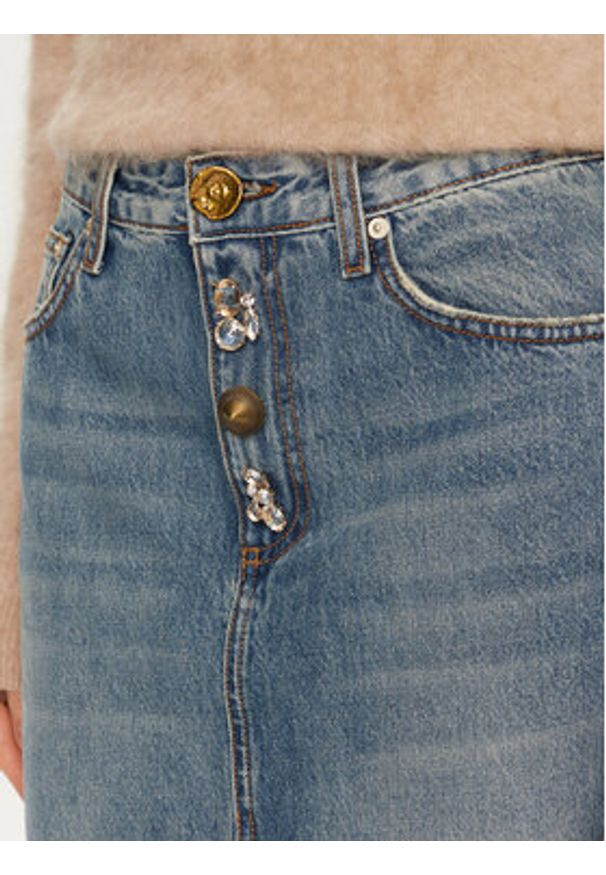 ViCOLO Spódnica jeansowa DS0060 Niebieski Regular Fit. Kolor: niebieski. Materiał: bawełna